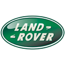 The logo of land rover in white and green with transparent background