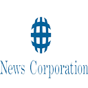 A blue and white logo of news corporation.